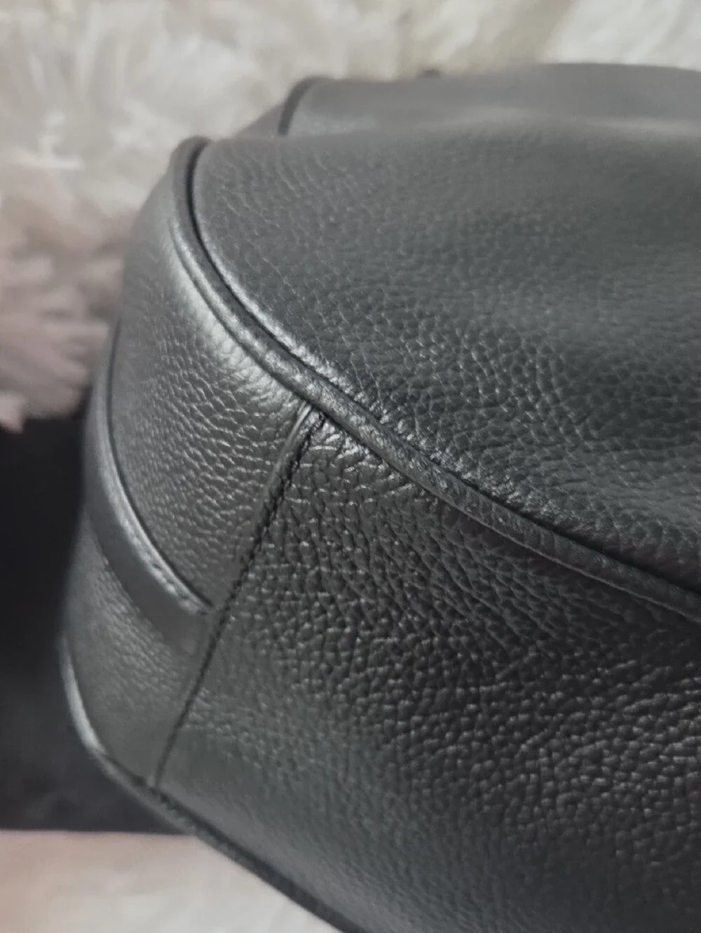 kate spade Black Pebbled Leather Crescent Hobo with Gold Hardware